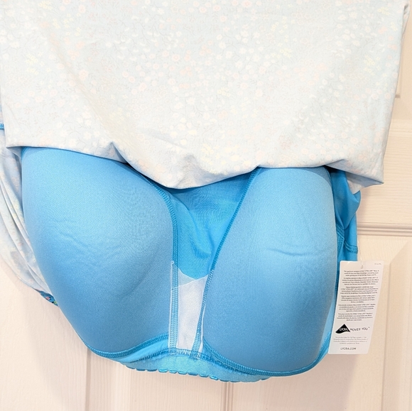 New Lands’ End Plus 20W Turquoise Floral Tankini Swim Top & Skirted Bottom Plus - Picture 9 of 16